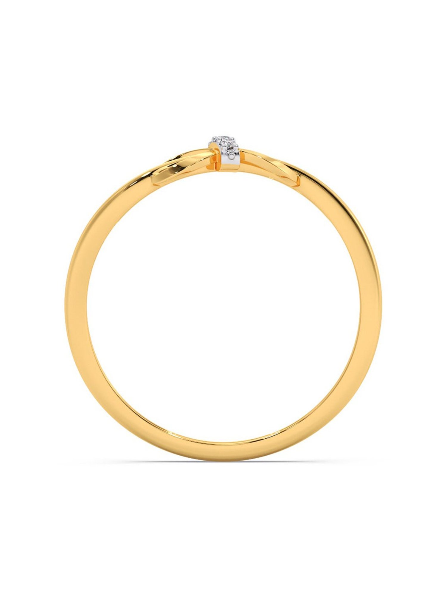 Candere by Kalyan Jewellers BIS Hallmark 14k Yellow Gold & Certified Diamond Ring