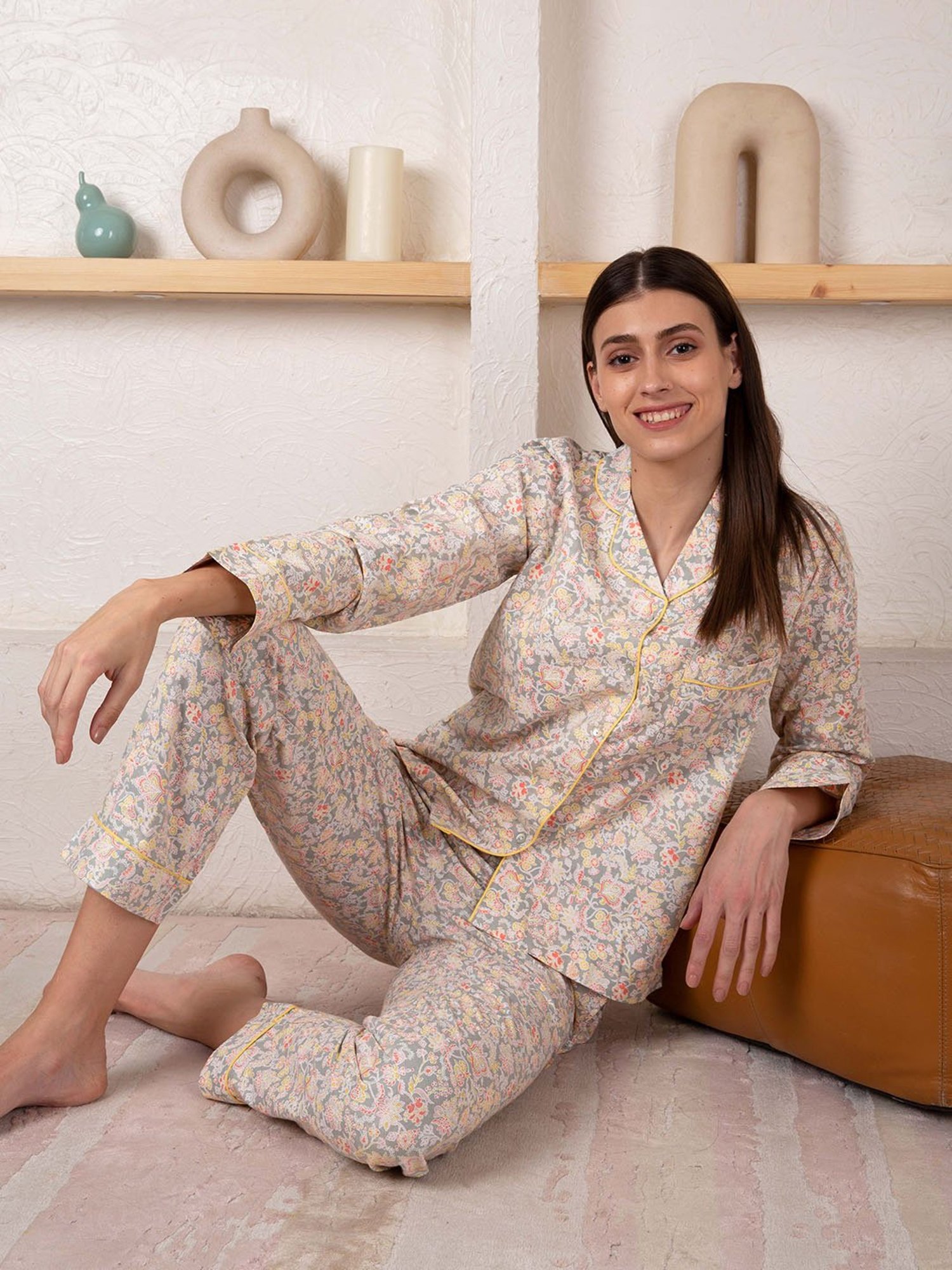 Dusk Attire Multicolor Kaleidoscope Twill Pyjama set
