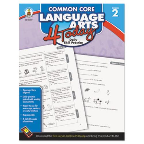 Carson-Dellosa Publishing Common Core 4 Today Workbook, Language Arts, Grade 2, 96 pages