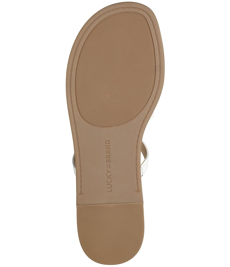 Lucky Brand Ellian Leather Gladiator Wedge Sandals