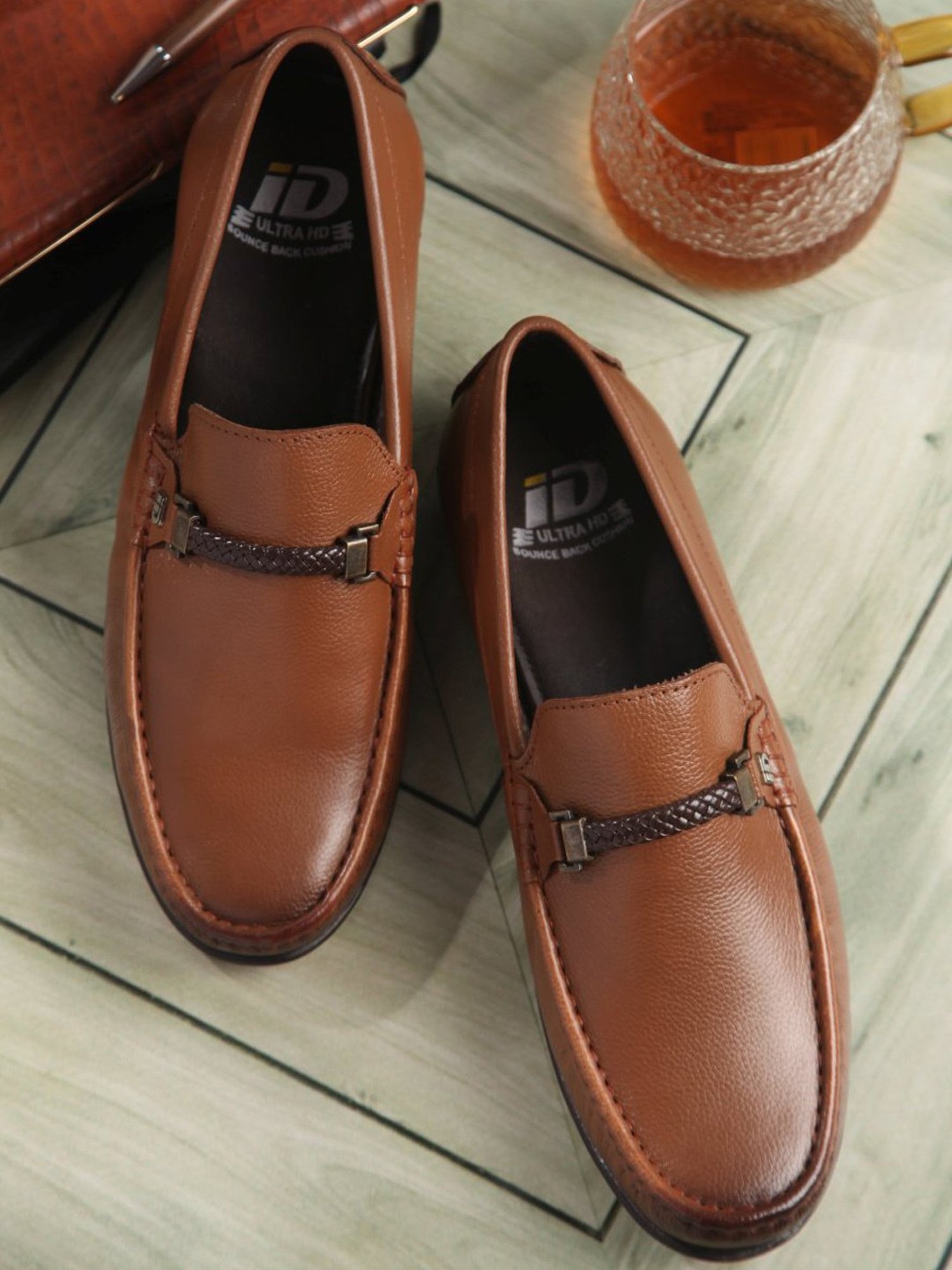 ID Men's Tan Casual Loafers