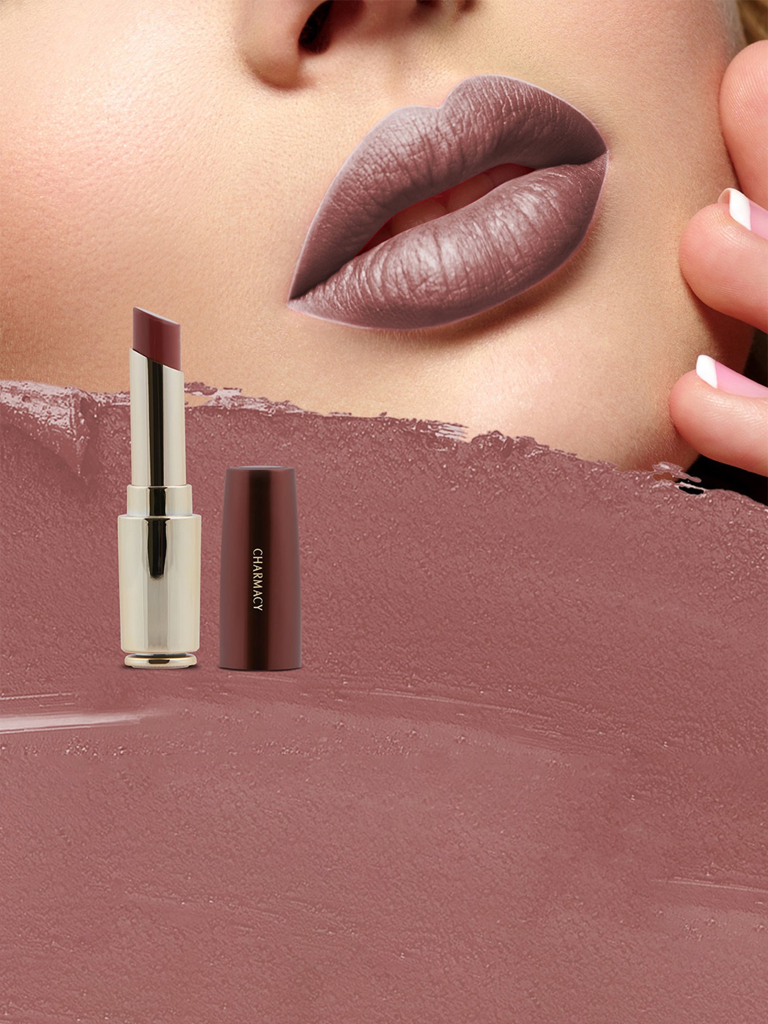 CHARMACY Milano Flattering Nude Lipstick 05 Worn Fuzzy - 3.6 gm