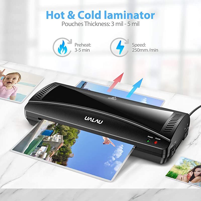 Laminator Machine 4 in 1 Thermal Laminator with 20 Laminating Pouches Paper Trimmer Corner Rounder for HomeOfficeSchool Use Laminates Up to 9 Inches