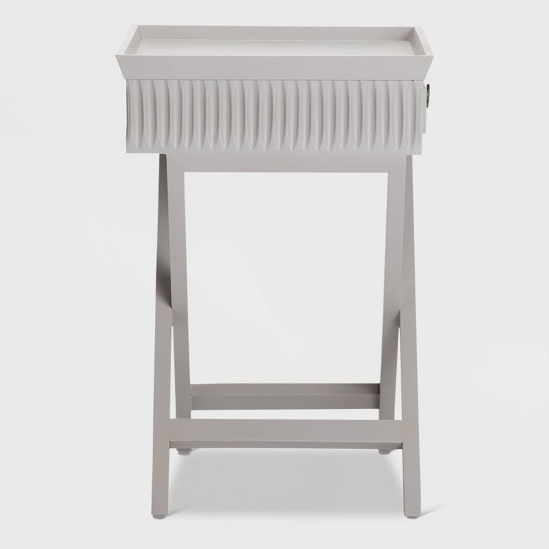 Ashby Nightstand with Drawer Gray - Finch