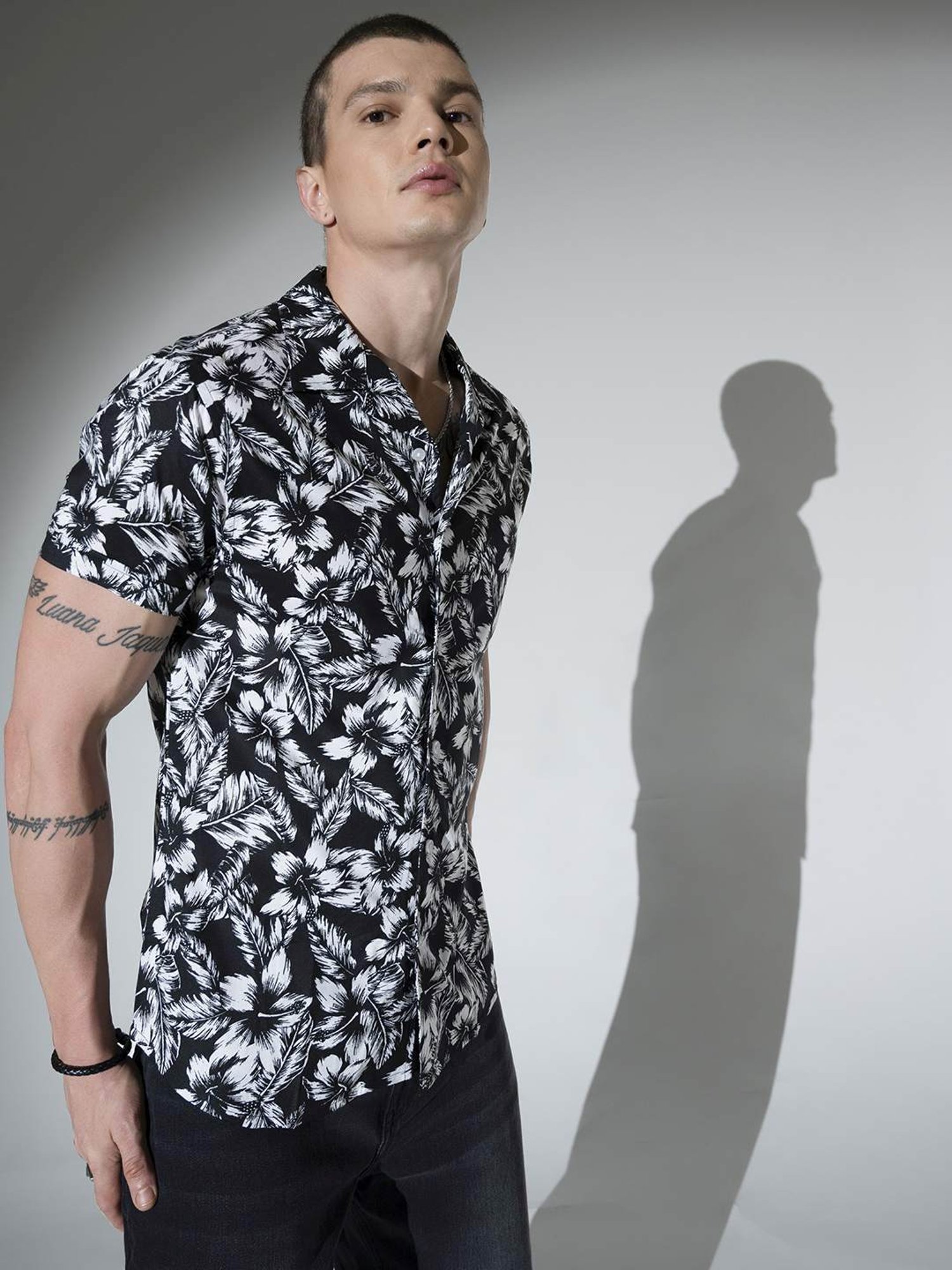 Hubberholme Multicolored Boxy Fit Printed Shirt