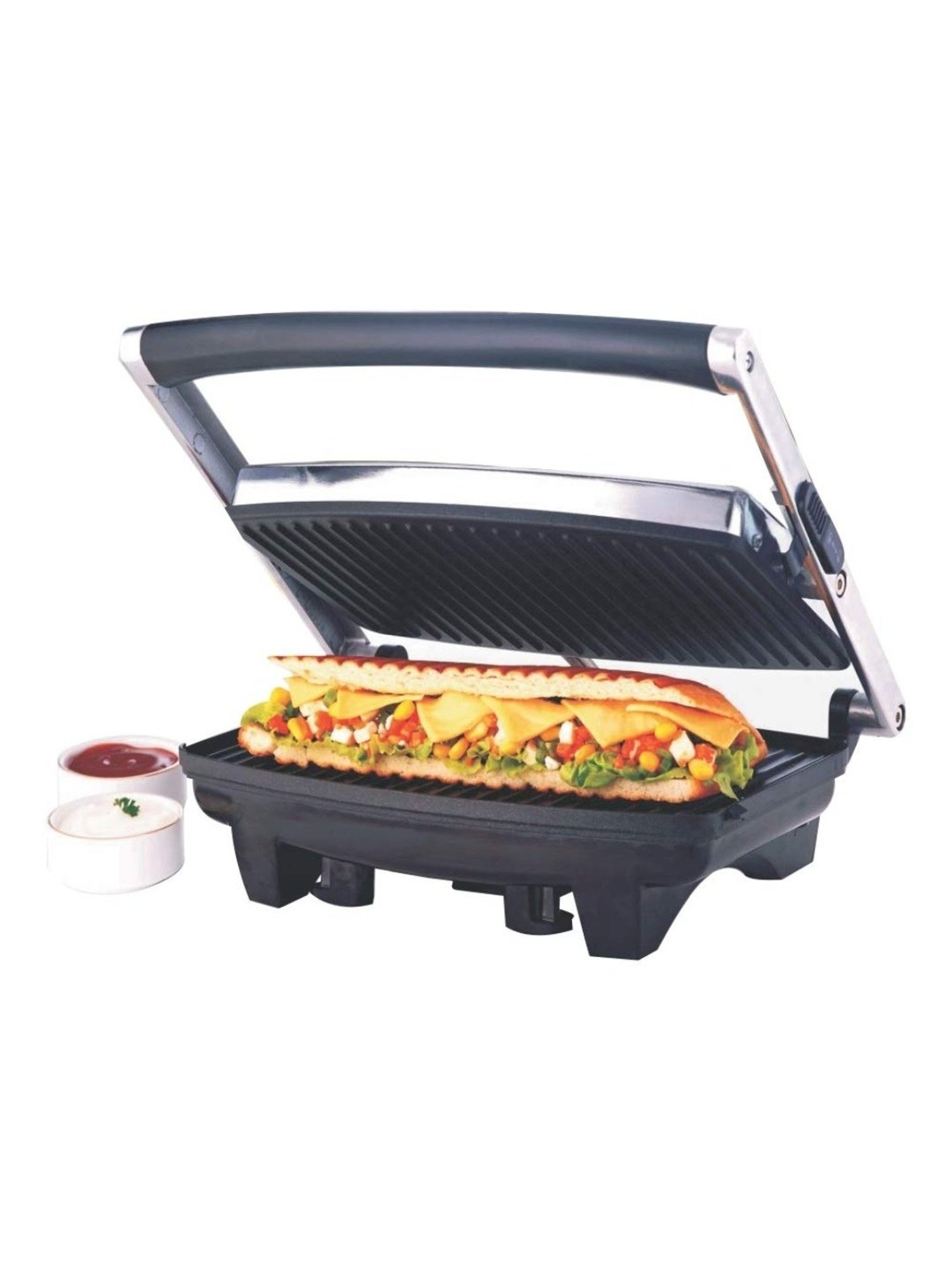 Borosil Sandwich Maker 2000W with Non stick coating (Black)