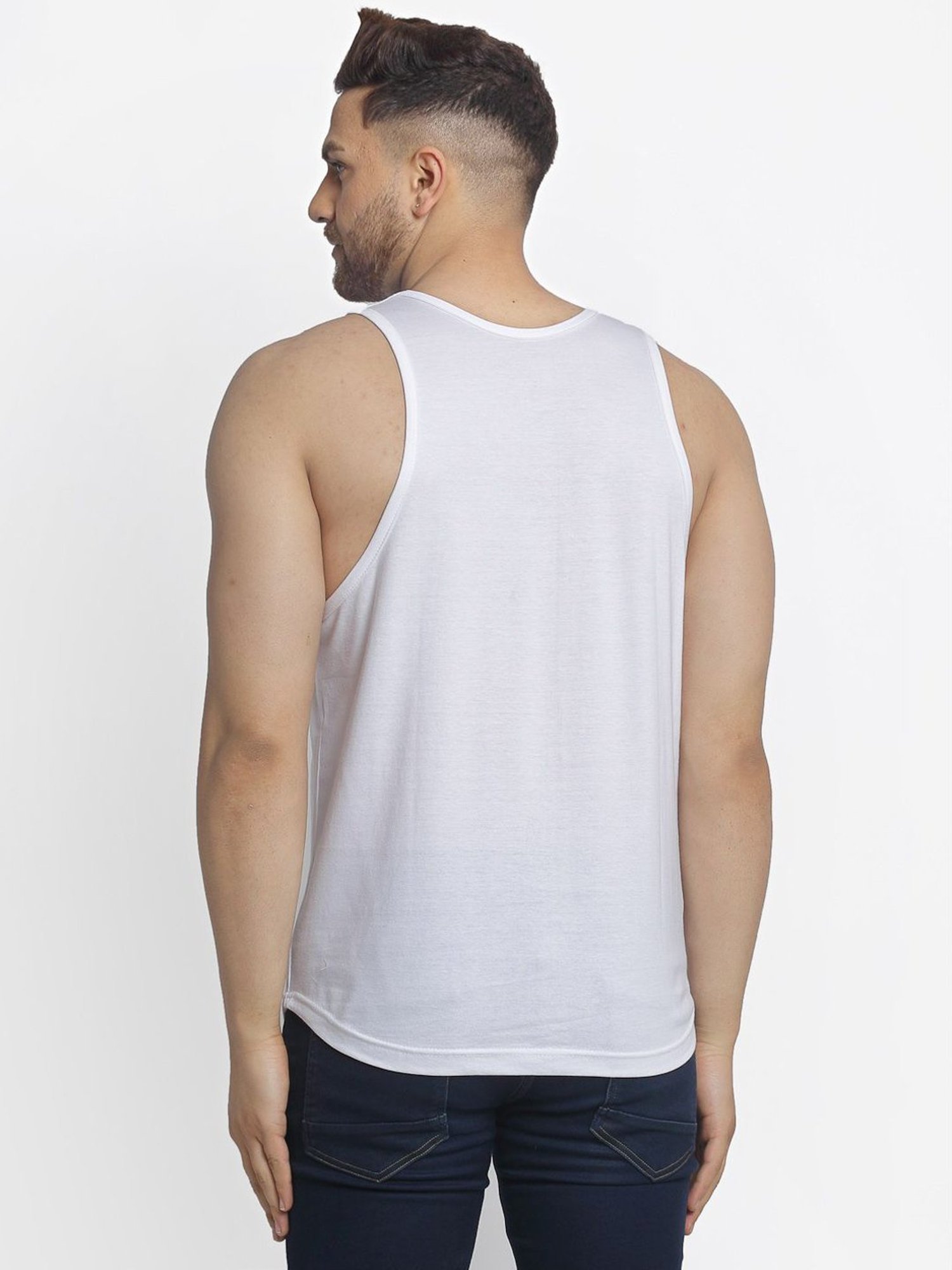 Friskers Multi Cotton Slim Fit Vest - Pack of 2