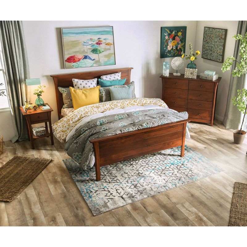 4pc Twin Radiance Platform Bed Bundle Natural Maple/White - Nexera - Nexera