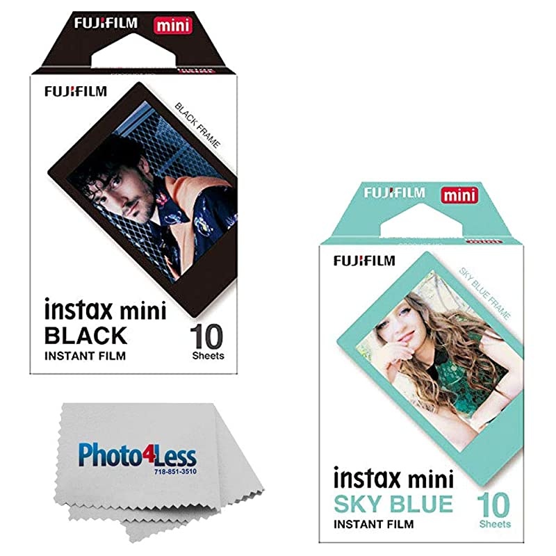 Instax Mini Blue Marble Film - 10 Sheets + Instax Mini Mermaid Film - 10 Sheets