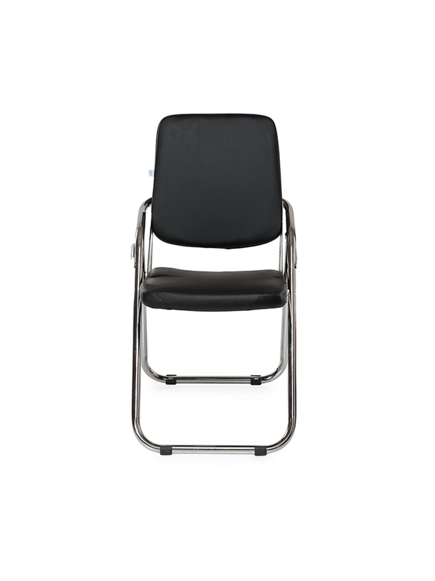 Nilkamal Hardy Black Fabric Upholstered Folding Visitor Chair