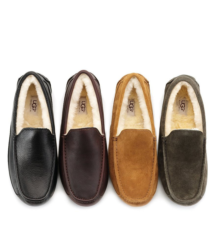 UGG&reg; Men's Ascot Leather Slip-On Slippers