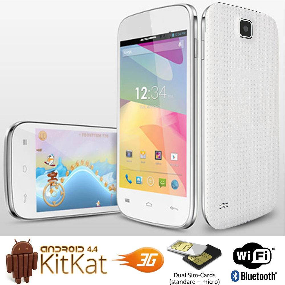NEW Android 4.4 DualSim 3G Smart Phone WiFi Bluetooth Dual-Cam Google Play Store