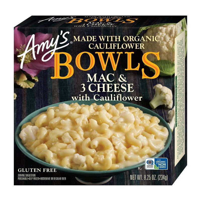 Amy's Frozen Mac & 3 Cheese with Cauliflower Bowl - 8.25oz