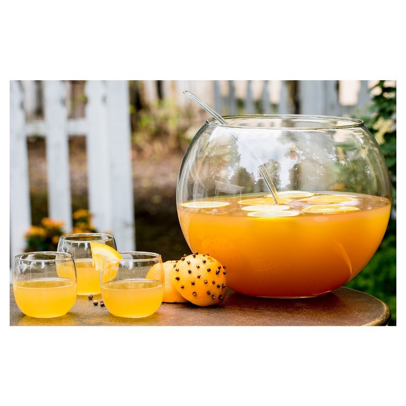 Libbey Selena 10pc Glass Punch Bowl and Glasses Set