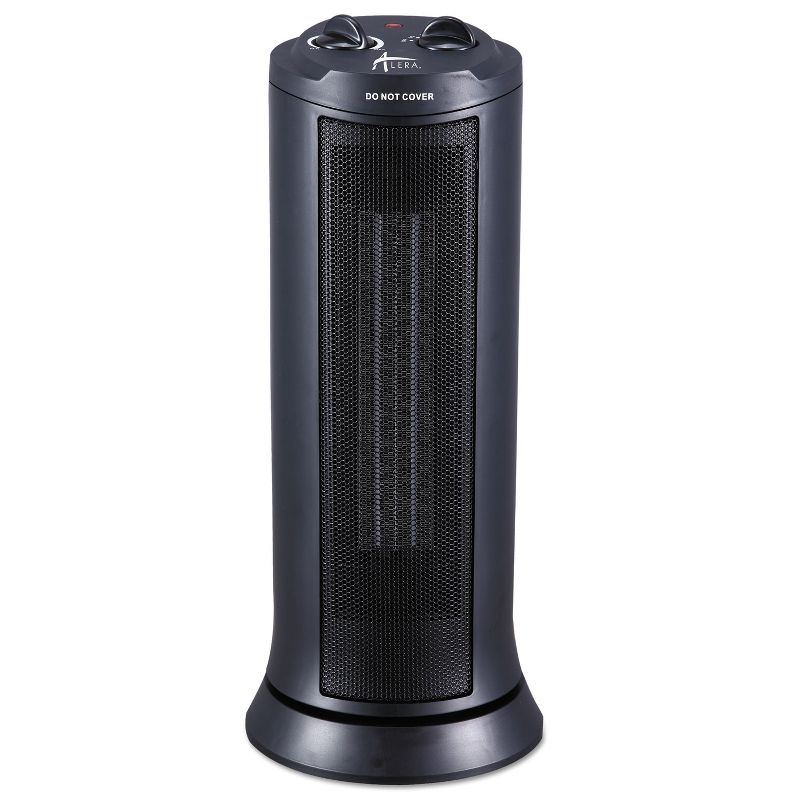 Alera Mini Tower Ceramic Heater 7 3/8"w x 7 3/8"d x 17 3/8"h Black HECT17