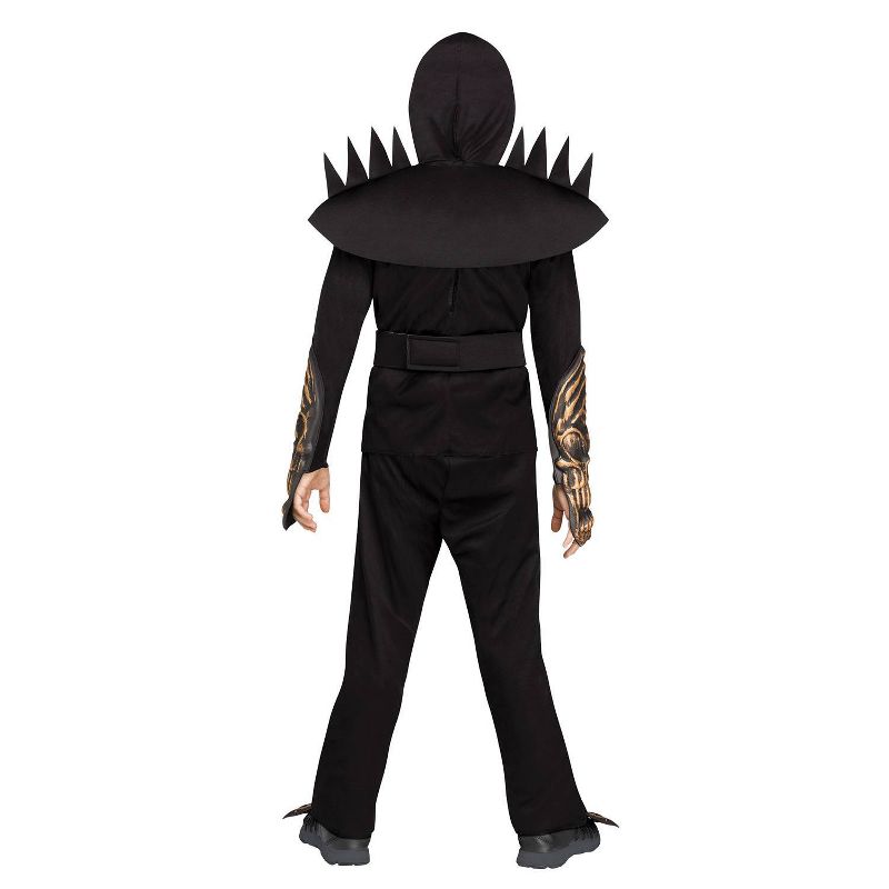 Kids' Skull Dragon Ninja Gold Halloween Costume - S