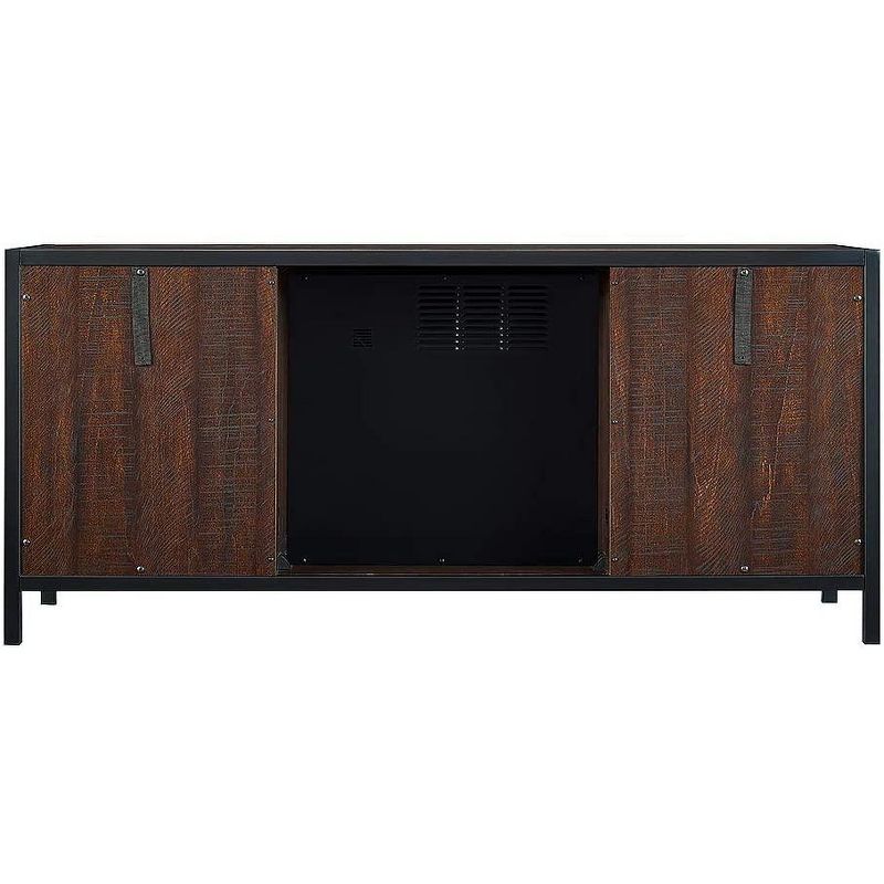Rosemark 3 Door Media Credenza TV Stand for TVs up to 66" Gray - Treasure Trove Accents