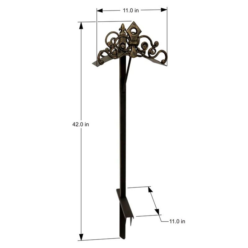 Liberty Garden 648-KD Outdoor Freestanding Decorative Cast Iron Steel Lawn Backyard Hose Holder Stand for 125 Feet of 5/8 Inch Thick Hose, Black