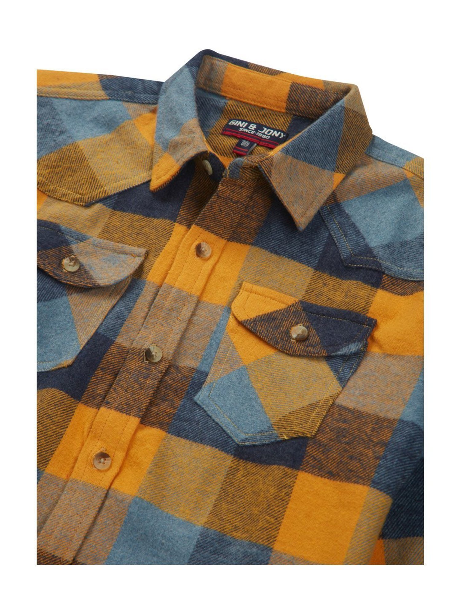 Gini & Jony Kids Multicolor Checks Full Sleeves Shirt