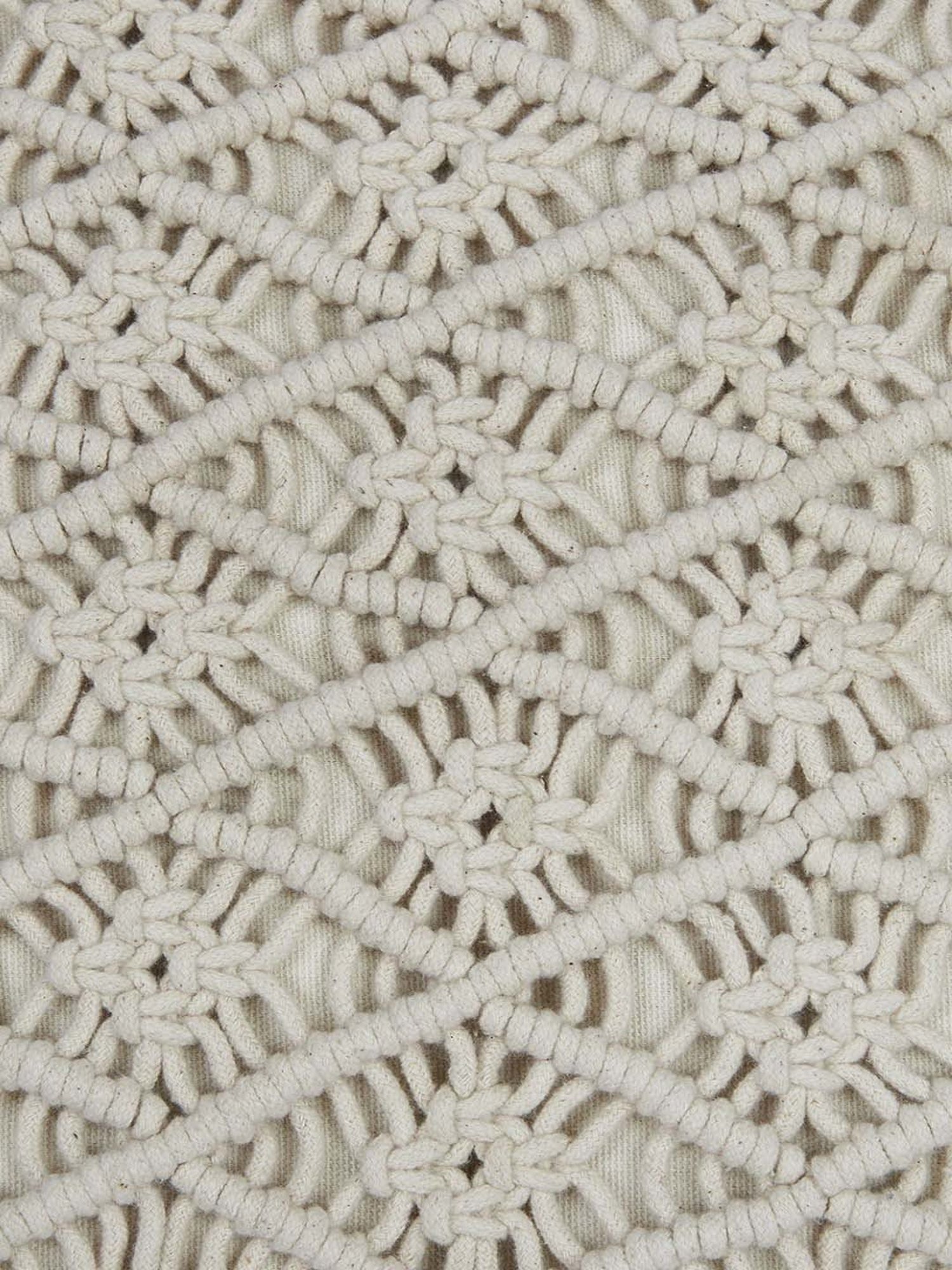 Living Scapes by Pantaloons Ivory Cotton Cushion Cover