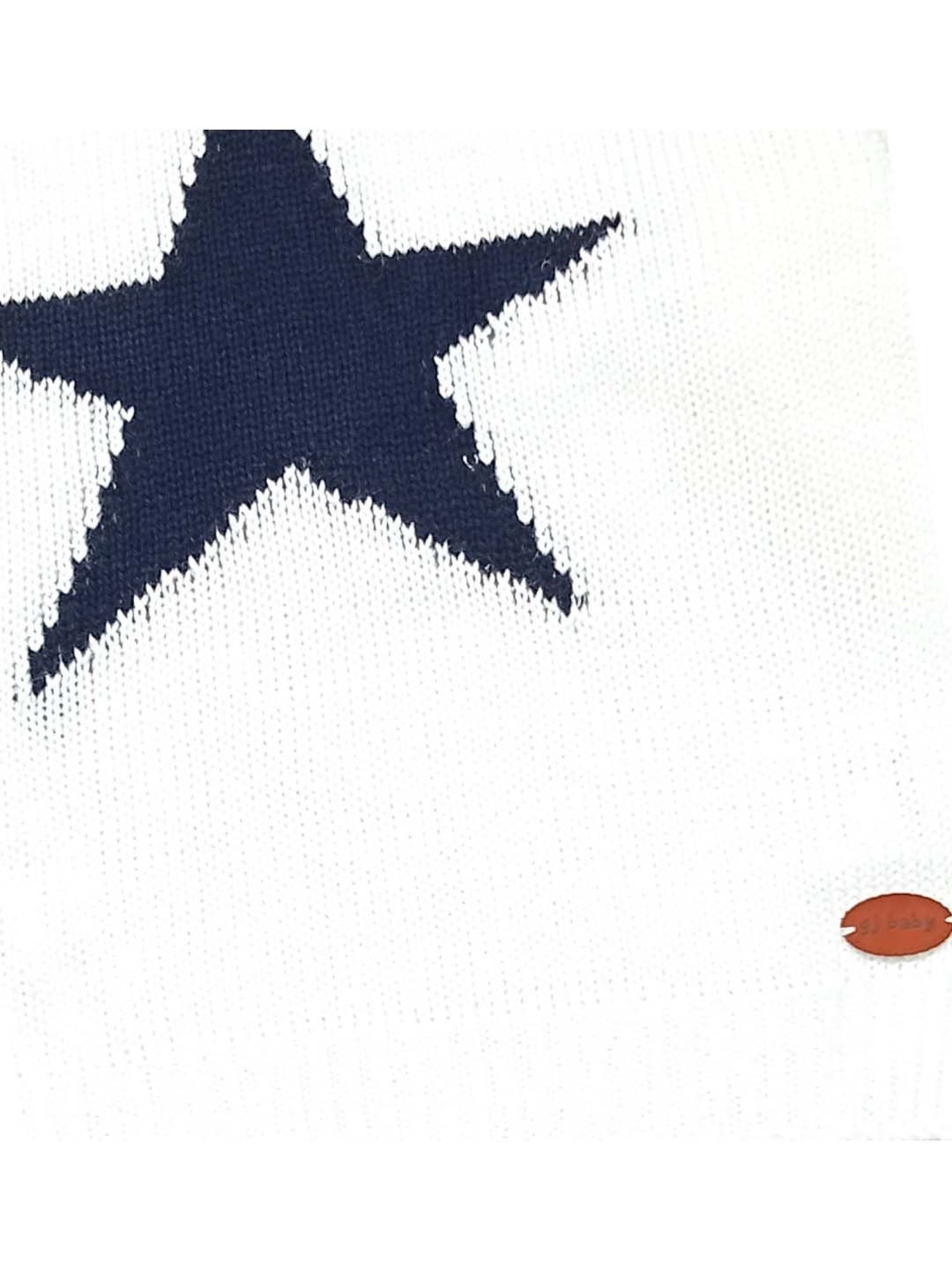 GJ baby White & Blue Printed Full Sleeves Sweater