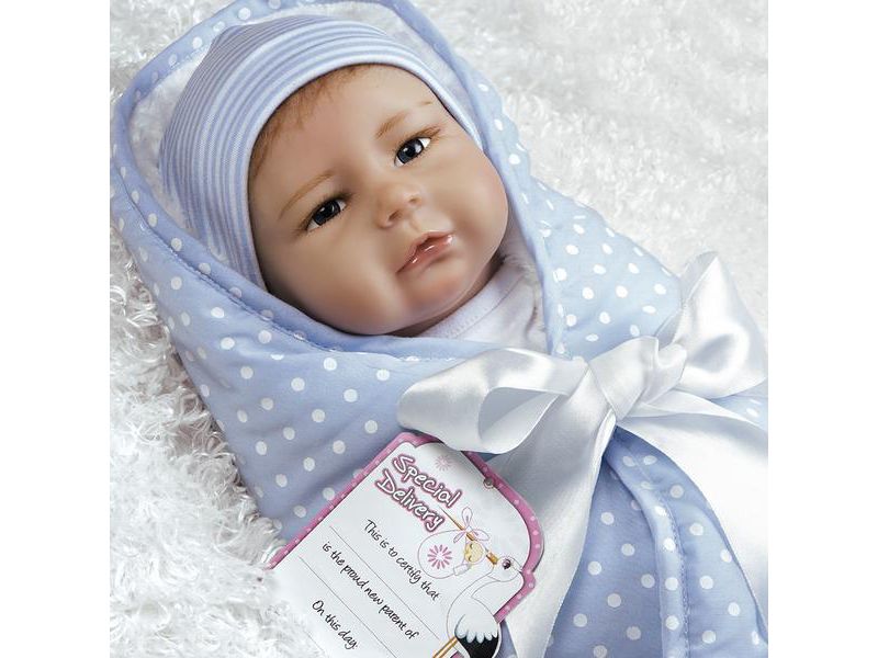 Paradise Galleries Silicone Vinyl Reborn Baby Boy, 20 inch Newborn Baby Bundles: All The Ladies Love Me, 7-Piece Ensemble