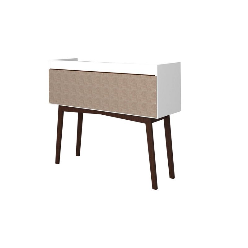 Brookdale Entryway with 1 Shelf White/Nut Brown - Manhattan Comfort