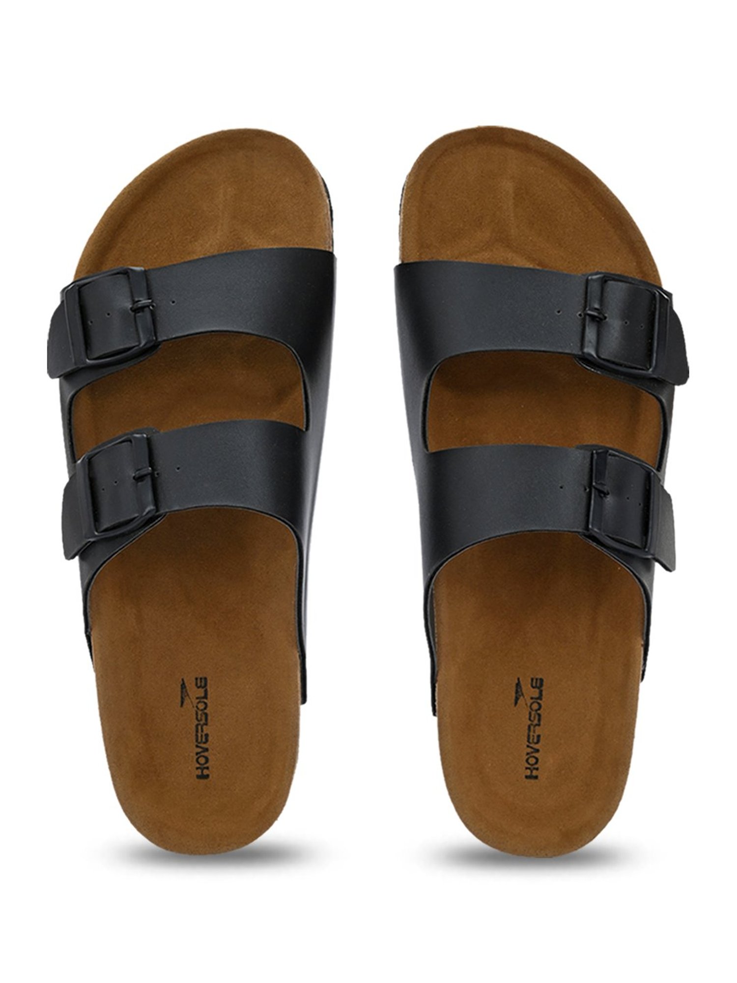 Hoversole Men's Black Cork Casual Sandals