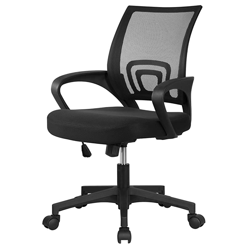 Office Chair Ergonomic Desk Chair MidBack Big Computer Chair Mesh Swivel Chair with Lumbar Support