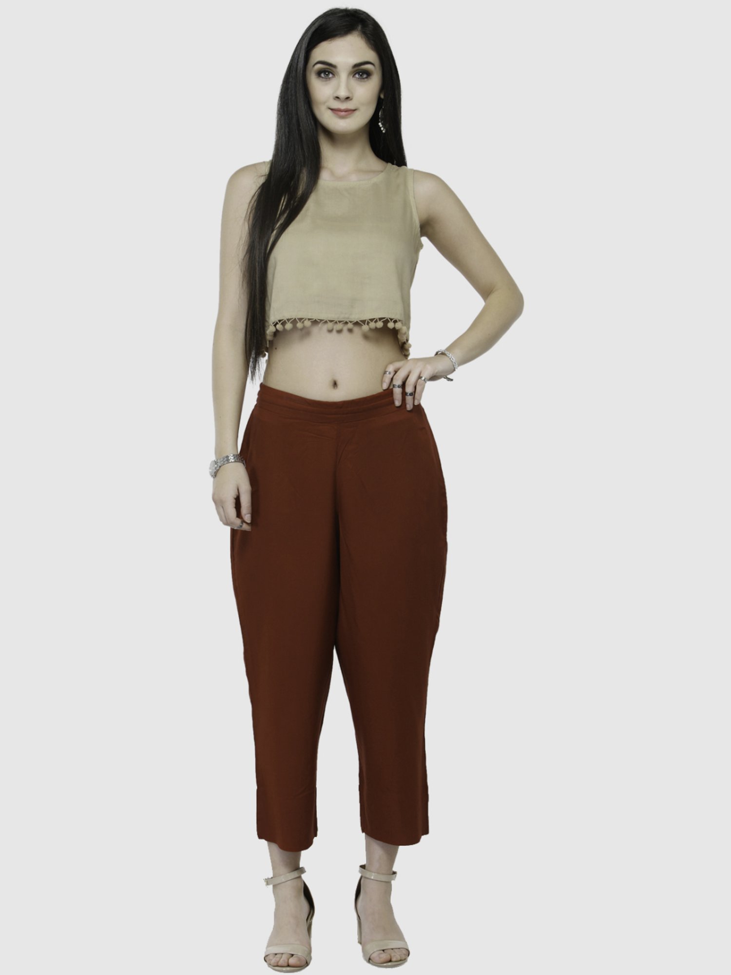 KSUT Rust Regular Fit Pants