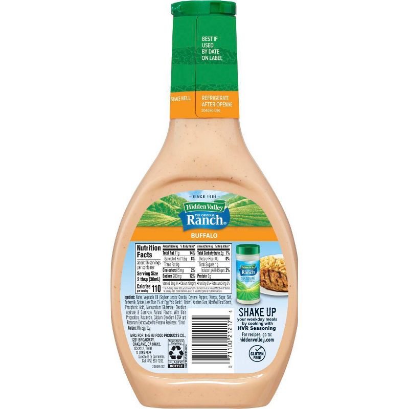 Hidden Valley Buffalo Ranch Salad Dressing & Topping - Gluten Free - 16fl oz
