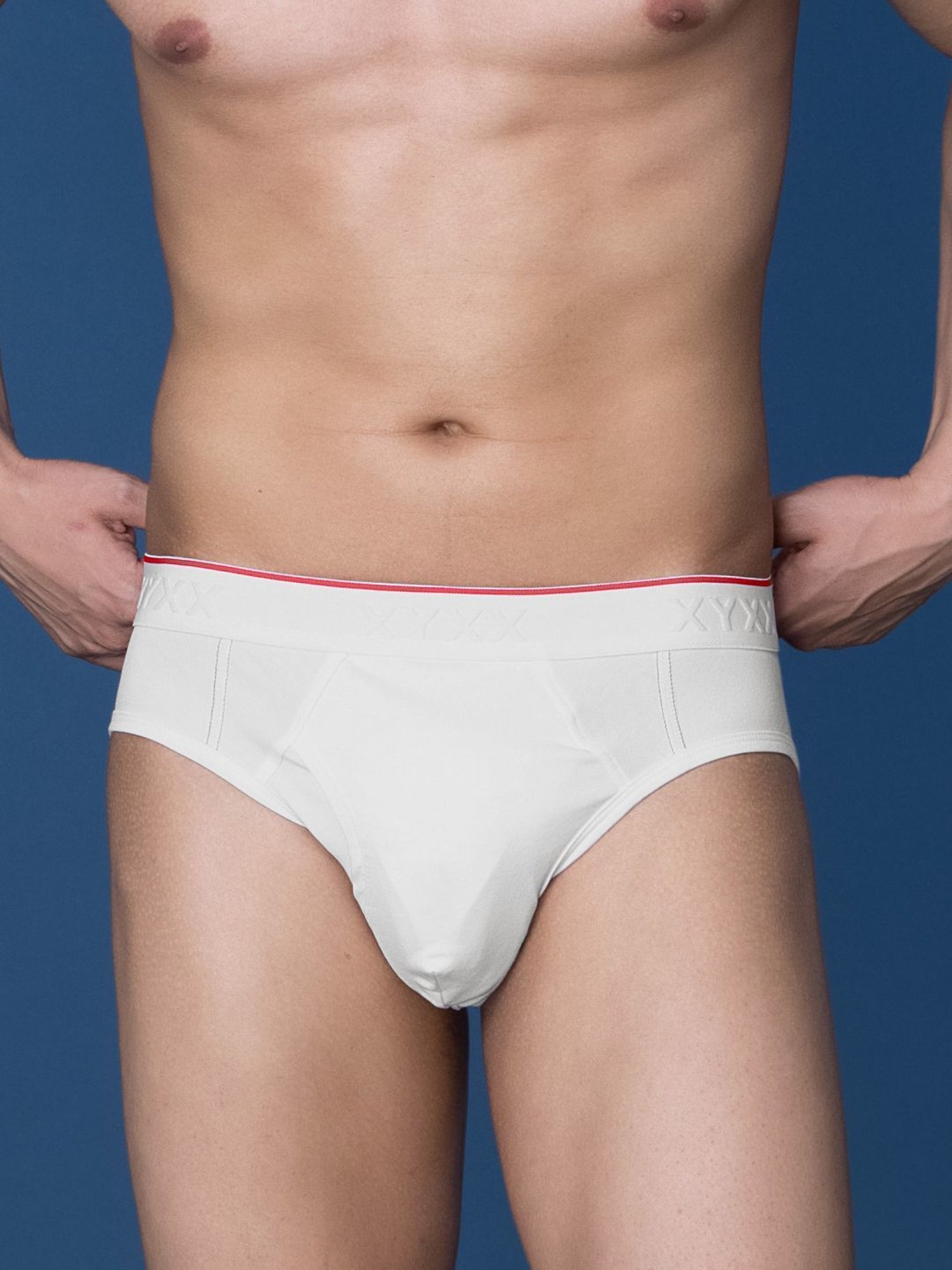 XYXX Midnight Blue & Polar White Cotton Regular Fit Briefs - Pack Of 2