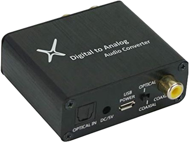 XtremPro 65002 Digital to Analog Audio Converter w/ USB Power Cable and AC Adaptor - Black