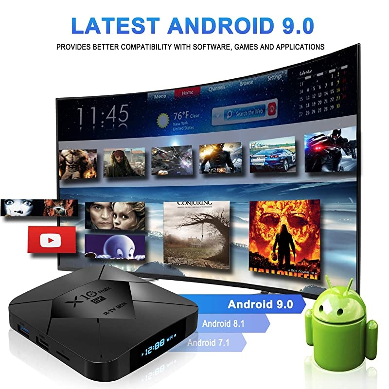 Mini Android 90 TV Box for Streaming 8K 4GB RAM 128GB ROM 3D 24G 5G WiFi Bluetooth 40 Quad Core Streaming Devices Smart Box Media Player for TV