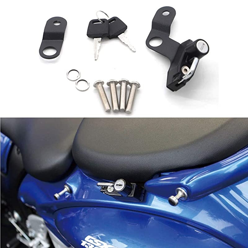 Helmet Lock Anti-Theft Helmet Security Lock for Suzuki GSX1300R Hayabusa 2008 and Newer-Black