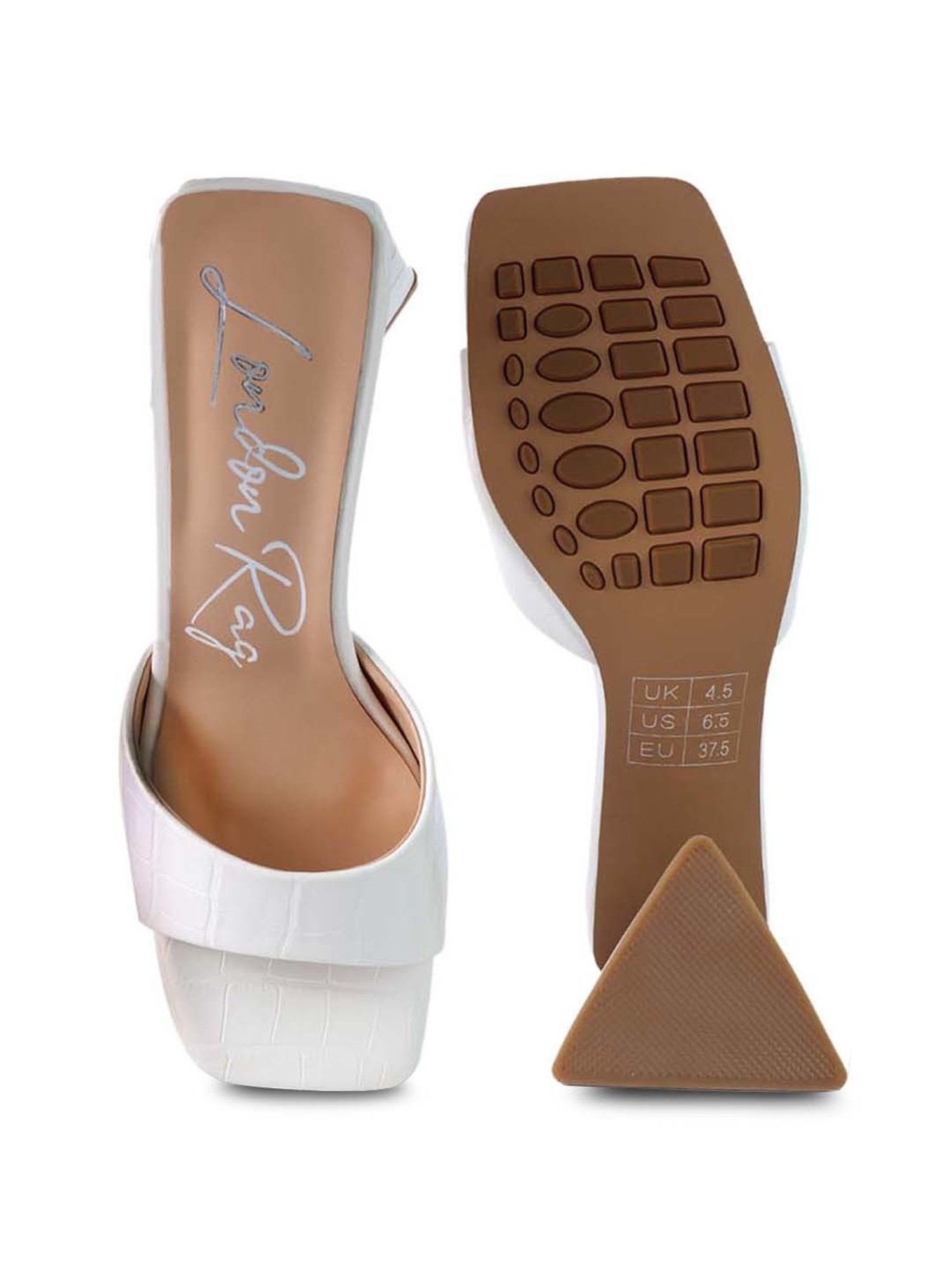 London Rag Women's White Casual Sandals