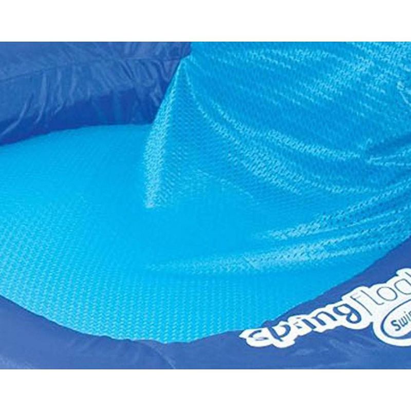 SwimWays Spring Float Recliner Pool Lounge Chair w/ Sun Canopy, Blue | 13022