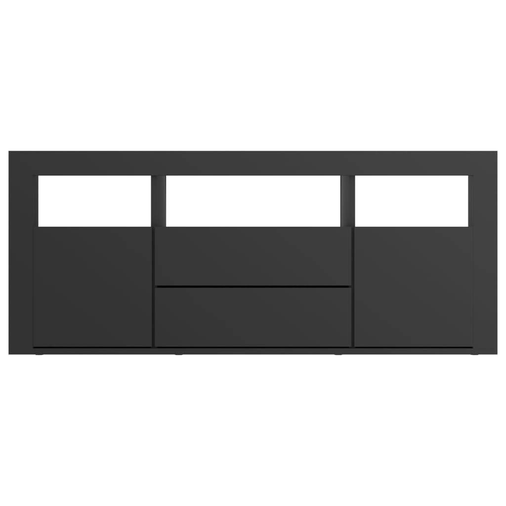 vidaXL TV Cabinet Black Chipboard TV Stand Console Table Storage Furniture