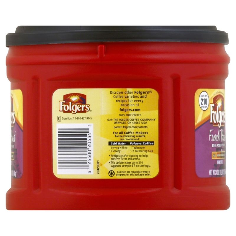Folgers French Medium Dark Roast Ground Coffee - 24.2oz