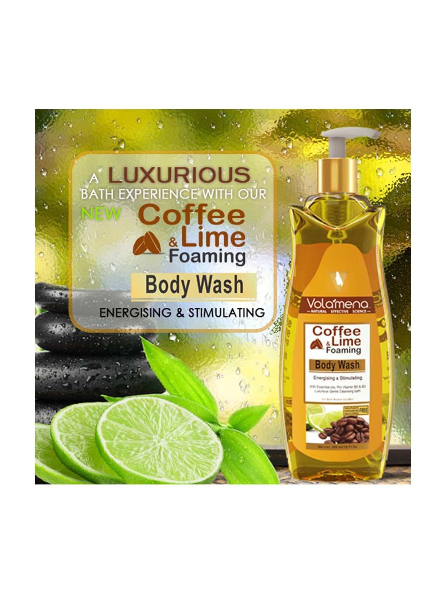 Volamena Coffee And Lime Foaming Body Wash - 300 ml