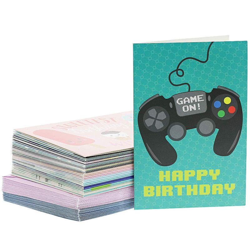 Pipilo Press 36-Pack Assorted Pipilo Press Kid's Happy Birthday Greeting Cards Set Bulk with Envelopes 4x6 in