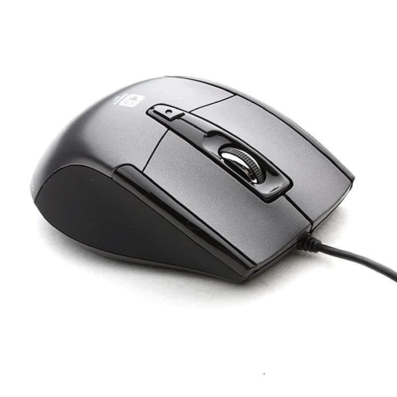 USB Optical Gaming Computer Wheel Mouse 1600 DPI Super Quiet JNL101K Black Silent