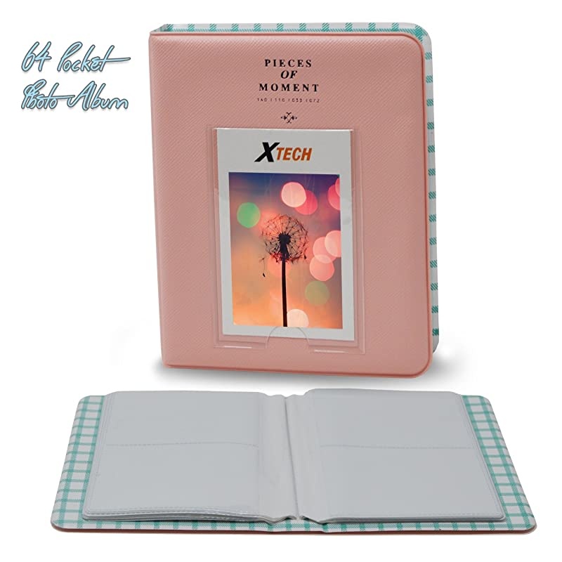 Instax Mini 9 Instant Fuji Camera Flamingo Pink + Accessories Bundle + Custom Matching Case wNeck Strap + Photo Album + Assorted Frames + 4 Color Filters + 60 Sticker Frames + More