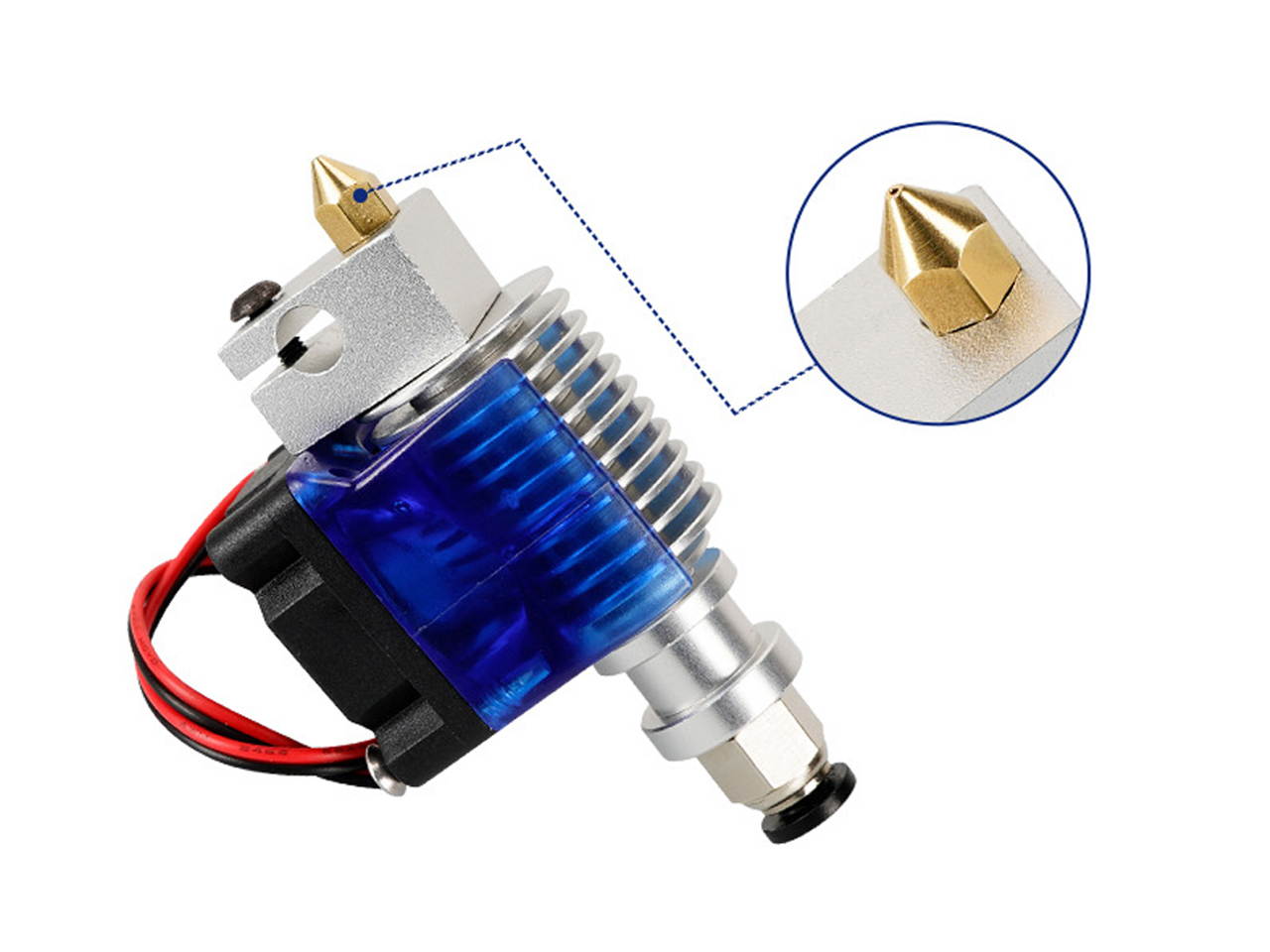 0.5mm Creality 3D Printer Nozzles Head M6 Thread Replacement for MK8 1.75mm Extruder Print, Brass 5pcs