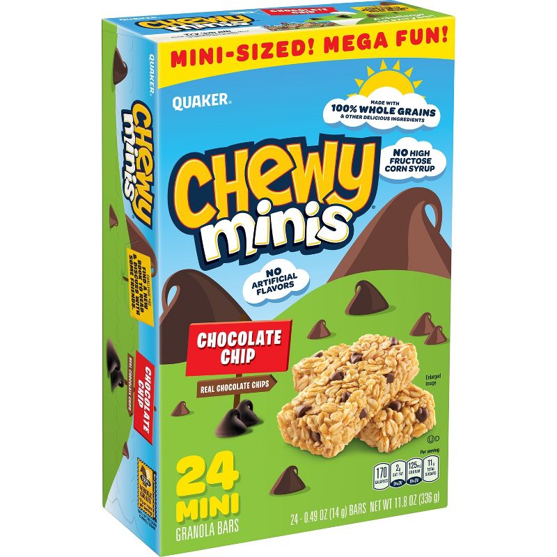 Quaker Chocolate Chip Chewy Minis Granola Bars - 24ct