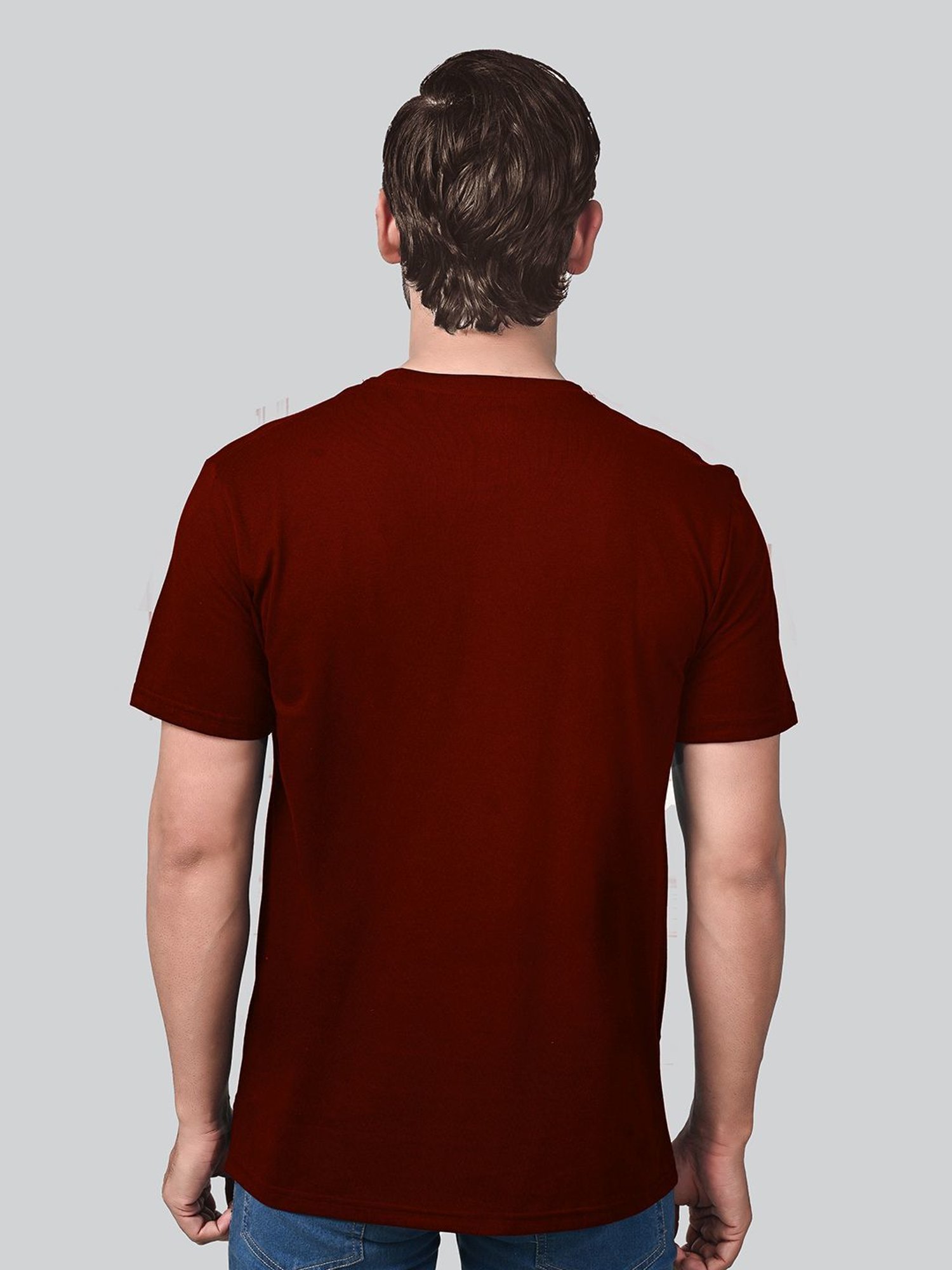 Lux Nitro Maroon & Green Regular Fit T-Shirt