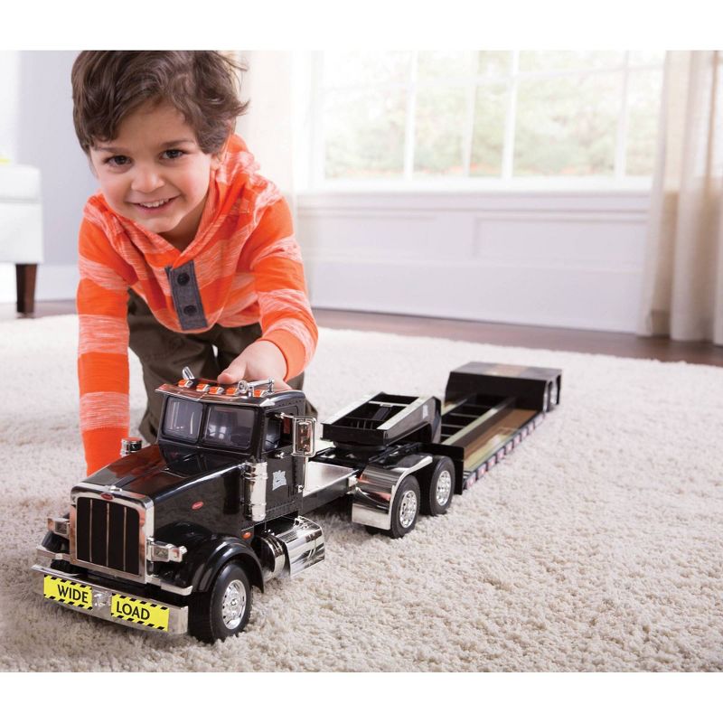 Big Farm Peterbilt Model 367 with Lowboy Trailer