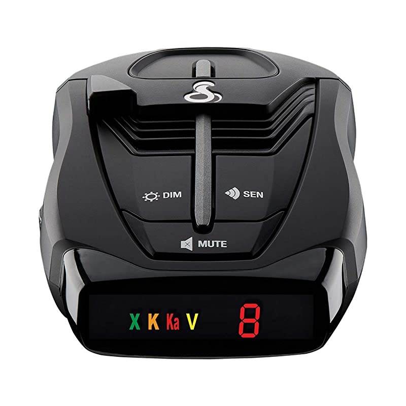 RAD 380 Laser Radar Detector Long Range Detection LaserEye Front and Rear Detection IVT Filtering Updateable Software Adjustable Sensitivity Digital Signal Processing Black