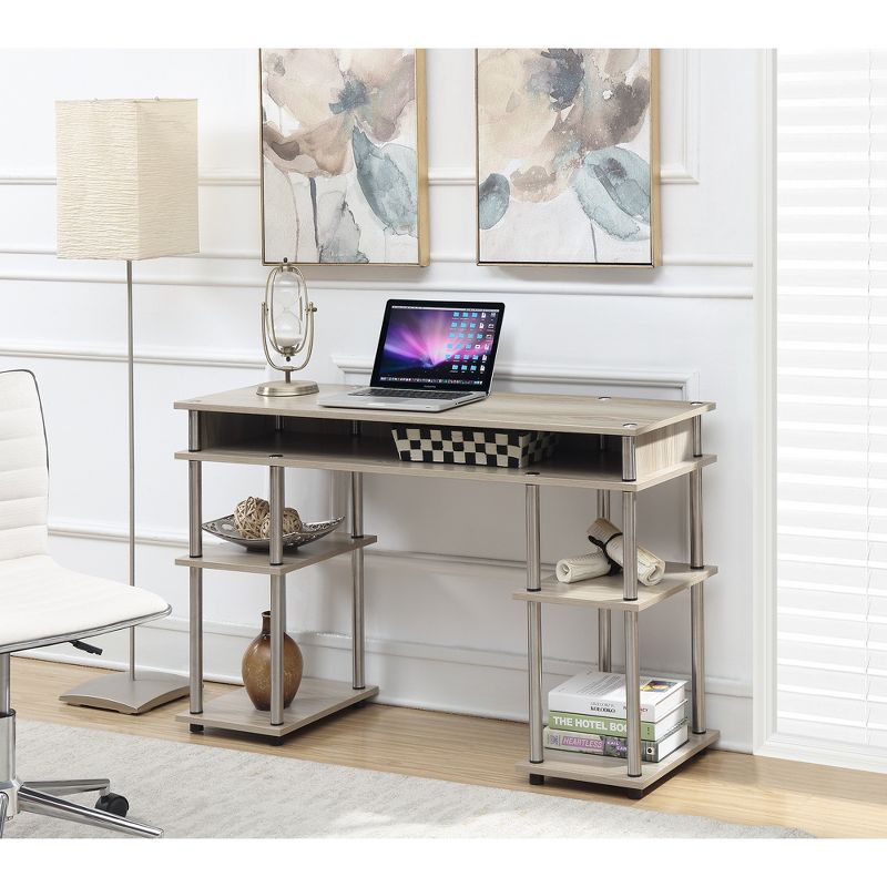 No Tools Student Desk Ice White - Breighton Home