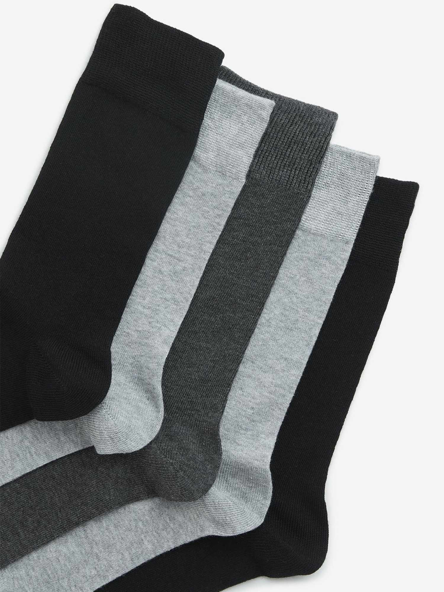WES Lounge by Westside Grey Full Length Socks - Pack of 5